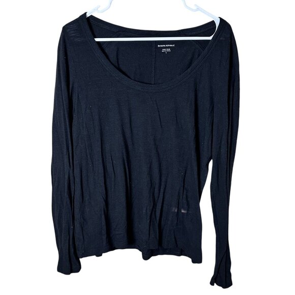 BANANA REPUBLIC Cozy Slub Long Sleeve Crew Neck Sweater T SHirt Size Large - Picture 1 of 6